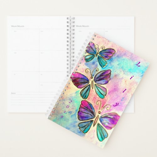 Butterflies _ Customizable _ Add Your Text  Name Planner