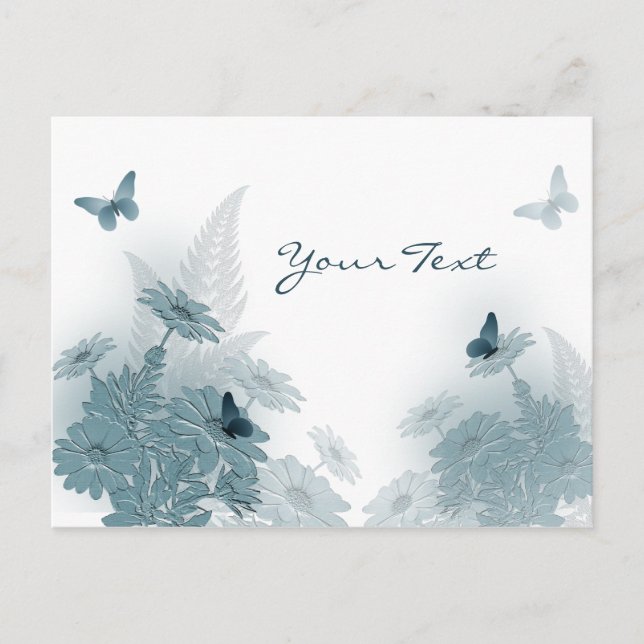 Butterflies & Daisies Postcard (Front)