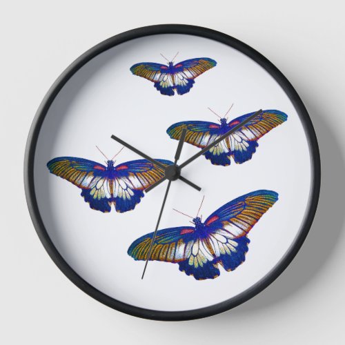 Butterflies Dances of Colors and Delicacy Clock