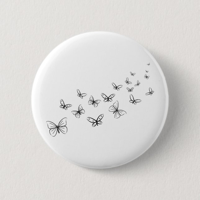 Butterflies Dancing Across the Page Pinback Button (Front)