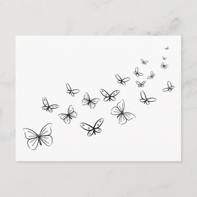 Butterflies Dancing Across the Page Postcard (Front)