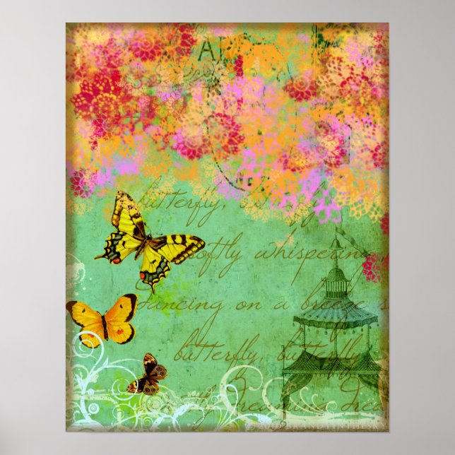 Butterflies Dancing on a Breeze Poster Print (Front)