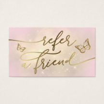 butterflies design referral card