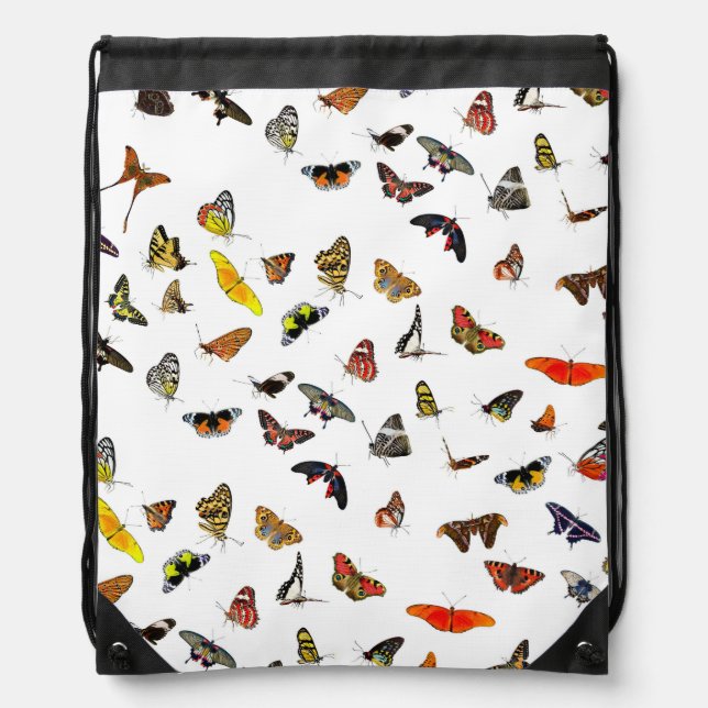 BUTTERFLIES    DRAWSTRING BAG (Front)