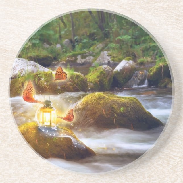 Butterflies Drink Coaster (Front)