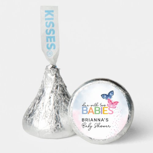 Butterflies Due with Two Babies Baby Shower Hersheys Kisses