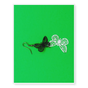 Butterflies earring temporary tattoos