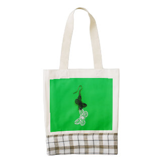 Butterflies earring zazzle HEART tote bag