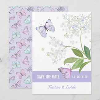 Butterflies & Elderflower Save the Date Card