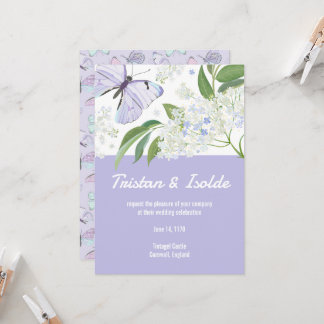 Butterflies & Elderflower Wedding Invitation