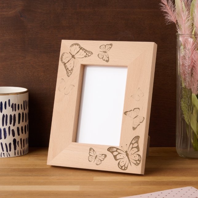 Butterflies Engraved Frames (Left)