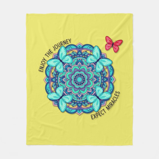 Butterflies Enjoy The Journey Fleece Blanket (Front)