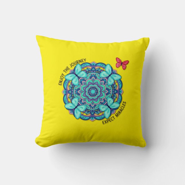 Butterflies Enjoy The Journey Throw Pillow (Front)