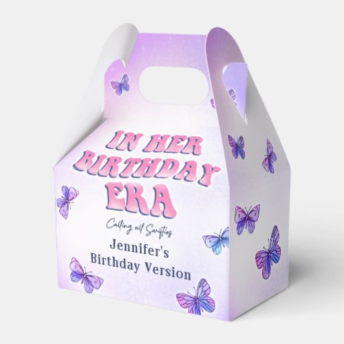 Butterflies Eras Birthday Party Favor Box
