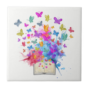 Butterflies explosion ceramic tile