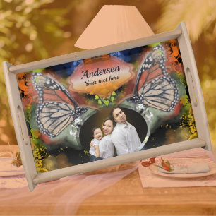 Butterflies & Family Serving Tray