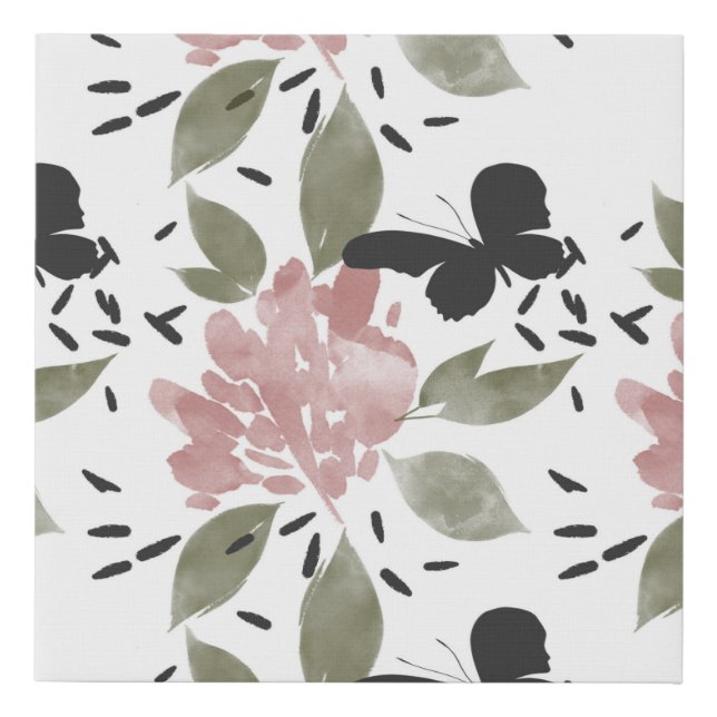 Butterflies Faux Canvas Print (Front)