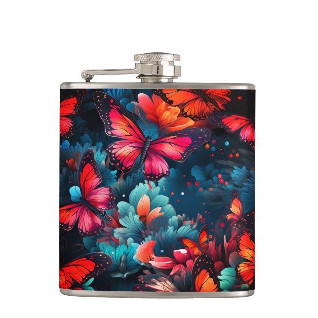 Butterflies Flask (Front)