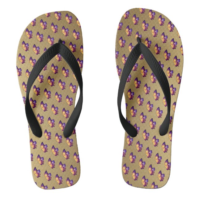 Butterflies Flip Flops (Footbed)