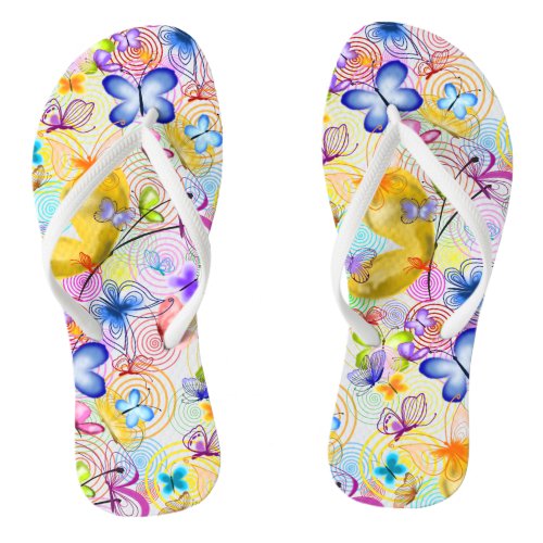 Butterflies Flip Flops Spring Joy 