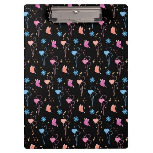Butterflies & Floating Hearts Custom Clipboard