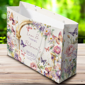 Butterflies floral bridal shower favors large gift bag