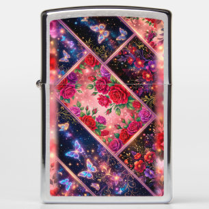 Butterflies, Floral Dreams & Golden Elegance Zippo Lighter