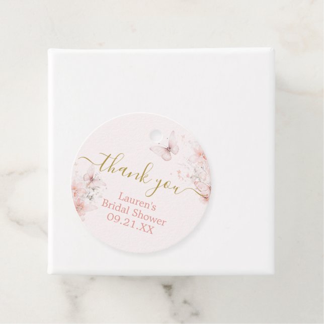 Butterflies Floral Favor Tags (In Situ)