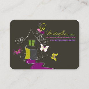 Butterflies Floral House Home Modern Profile Card