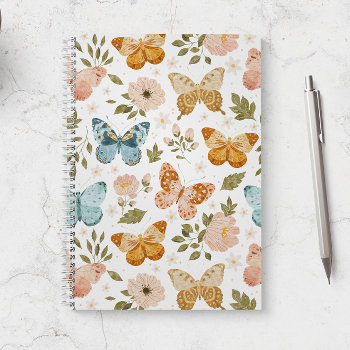 Butterflies Floral Pink  Planner by SugSpc_Invitations at Zazzle