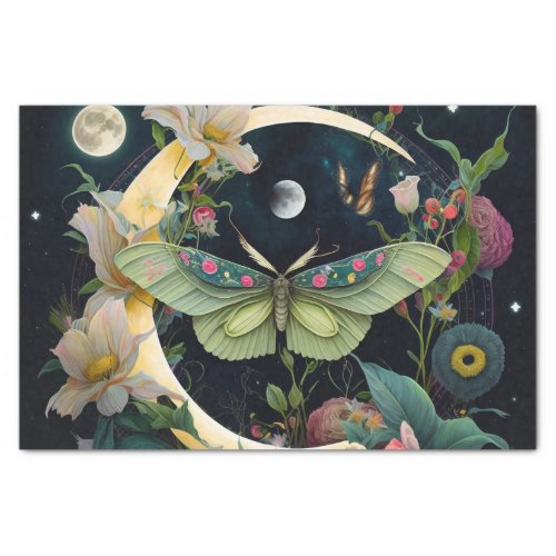 Butterflies Flowers and the Moon Tissue Paper