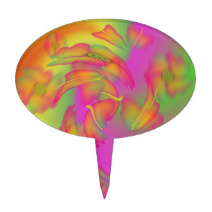 Butterflies & Flowers Cake Topper