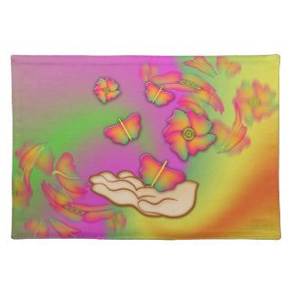 Butterflies & Flowers Cloth Placemat