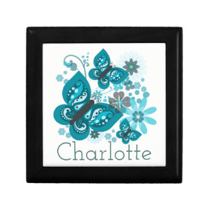 Butterflies & Flowers Customize Jewelry/Gift Box