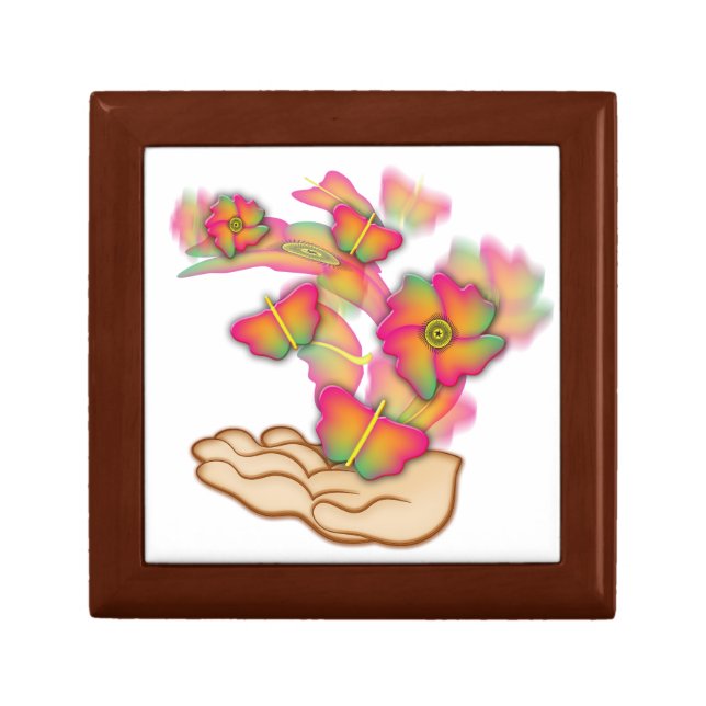 Butterflies & Flowers Keepsake Box (Front)