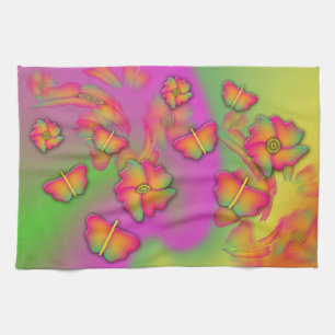 Butterflies & Flowers Kitchen Towel
