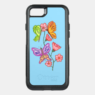 Butterflies & Flowers OtterBox Commuter iPhone SE/8/7 Case
