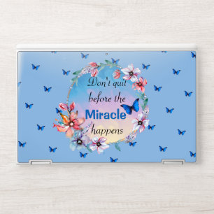 Butterflies & Flowers Positive Mindset Quote  HP Laptop Skin