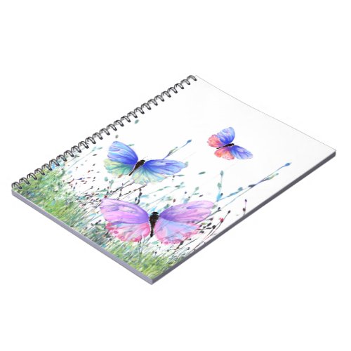 Butterflies Flying in Nature Notebook Spring