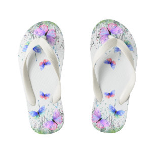 Butterflies Flying Kid's Flip Flops