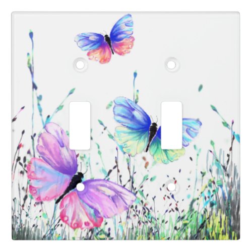 Butterflies Flying Light Switch Cover
