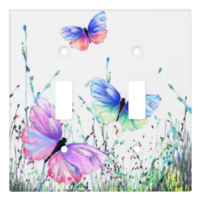 Butterflies Flying Light Switch Cover (Front)