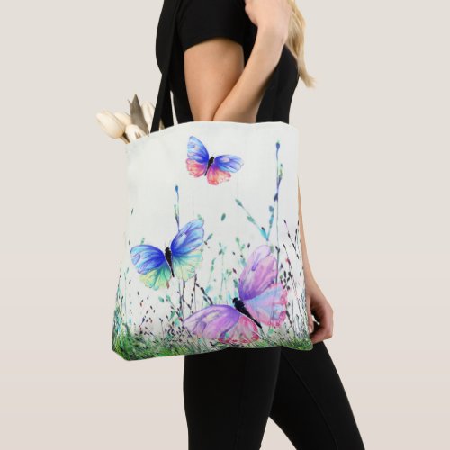 Butterflies Flying Tote Bag Spring