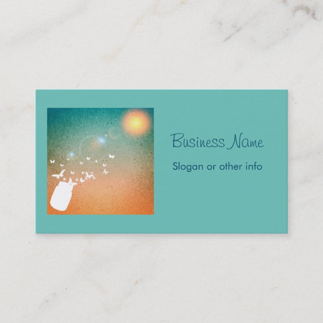 Butterflies Flying Toward the Sun Business Card (Front)