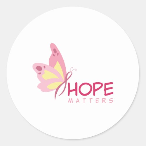 Butterflies for Breast Cancer Classic Round Sticker