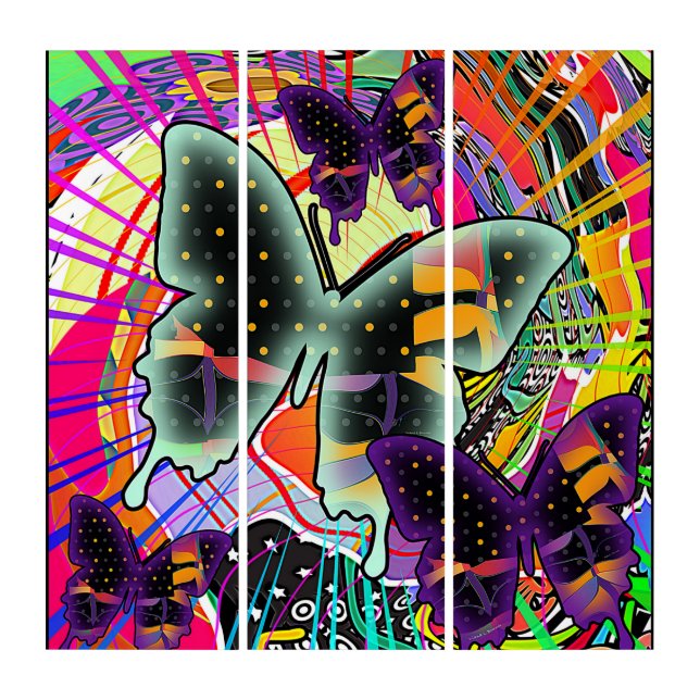 Butterflies Galore   Triptych (Front)