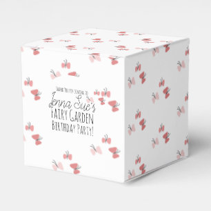 Butterflies Garden Birthday Pink   Favor Box