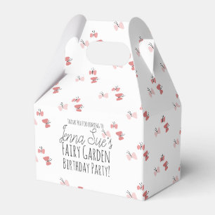 Butterflies Garden Birthday Pink Favor Boxes