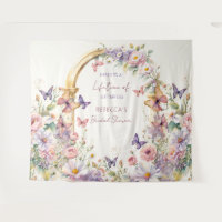 Butterflies garden bridal shower photo backdrop