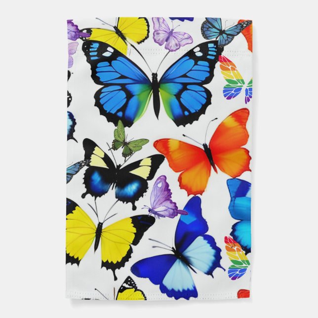 Butterflies  garden flag (Front)
